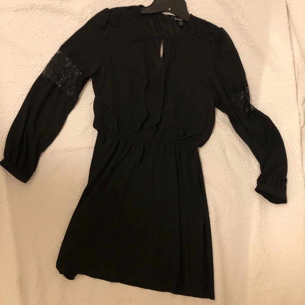 Black Express Long-sleeved Dress